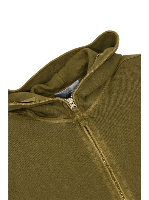 Felpa 6100032 in cotone mafile' Old Effect Military Green STONE ISLAND | 6100032S0060V015G